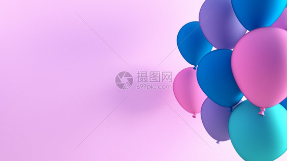 带空间的多彩生日旗气球多彩的生日旗气球图片