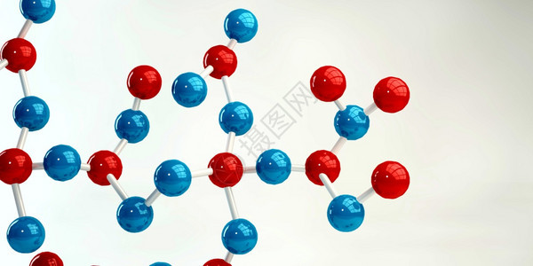 作为演示背景的3D分子结构图片