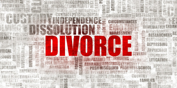 离婚作为分居概念摘要背景图片
