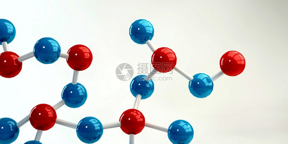 摘要蓝色和红的分子设计背景摘要分子设计图片