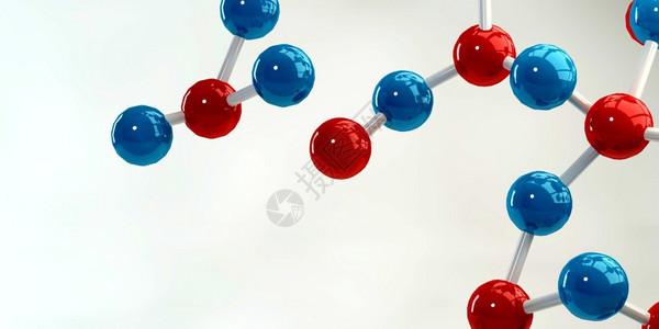 作为演示背景的3D分子结构图片