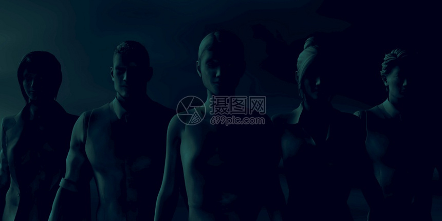 站立于阴影之中的人
