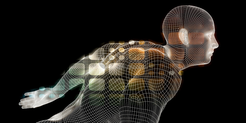 人的身体数字视觉化正在前行的艺术数字化