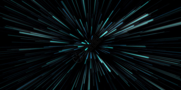 蓝色运动中穿越宇宙的超空间跳跃背景图片