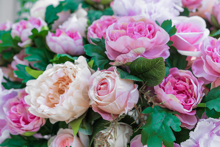 新婚装饰花织物粉玫瑰背景图片