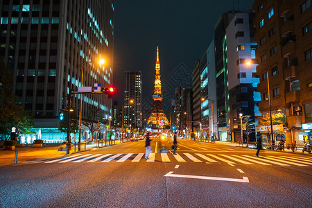 日本东京市的生活和交通高清图片