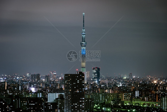 日本东京夜市风景图片