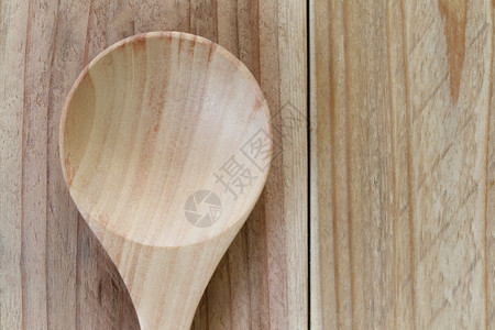 木地板上的勺子用于设计食物概念背景背景图片