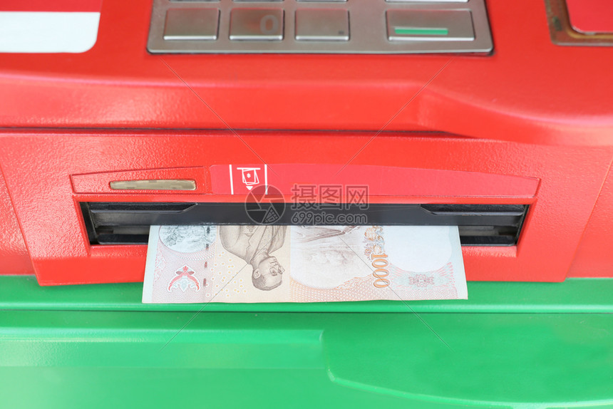 ‘~自动取款机的付并有泰国铢货币付款的钞票  ~’ 的图片