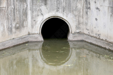 排水流入运河防止城市发生洪水事件图片
