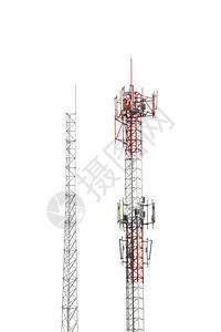 天线的电话信号以白色背景提供隔离信号图片