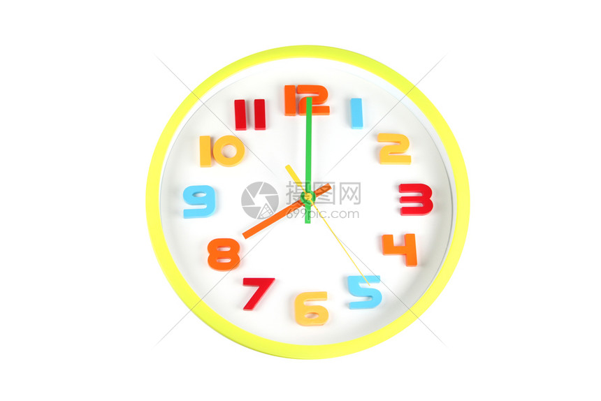 白色背景的八点时间高清图片下载-正版图片307080094-摄图网