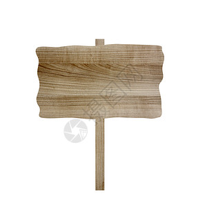 白色背景的旧木制签字板被孤立图片素材