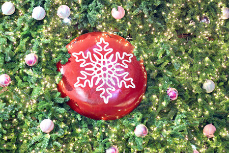 圣诞树背景和设备装饰图片