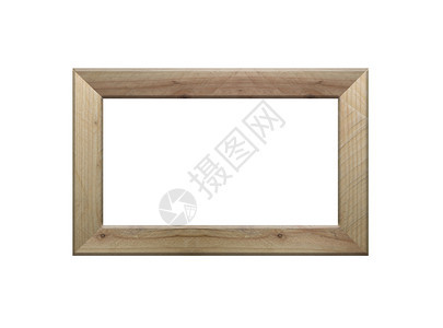 WoodenFramePicture孤立在白色背景上用于设计您作品的装饰室内图片