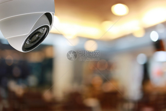咖啡厅的闭路电视工具安全系统设备并拥有计空间图片