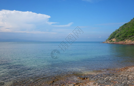 泰国的日间海景ChongSamaesarn是一个受欢迎的旅游景点图片