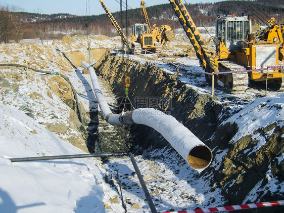 建造石油和天然气管道工业设备图片