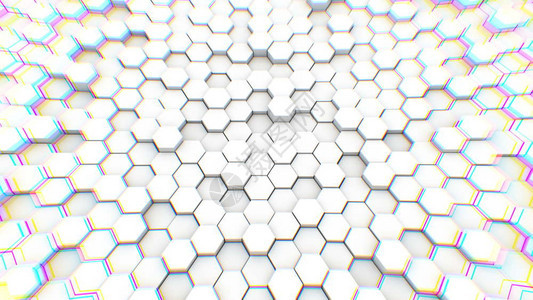 抽象几何六边形光学图象计算机生成了3D翻背景抽象几何六边形计算机生成了图片