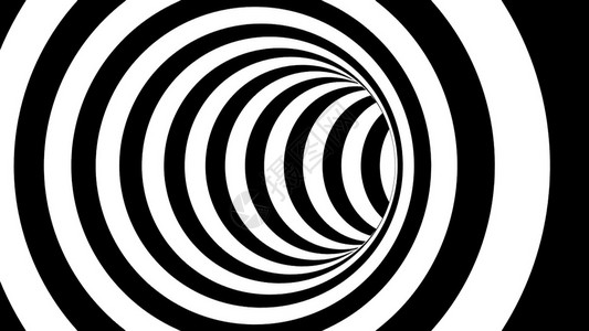 生日宴回黑色和白条纹隧道迷幻抽象3d计算机生成黑白条纹隧道3d计算机