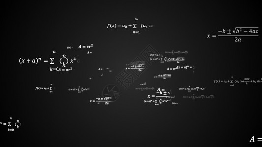 具有物理和数学任务解决方案空间公式3台计算机生成背景的3台科学计算机生成背景3台科学物理和数学任务解决方案3台生成背景图片