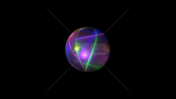 环球在黑空有明亮的荧光线3D代表现抽象背景环球在黑空有明亮的线3D代表现背景图片