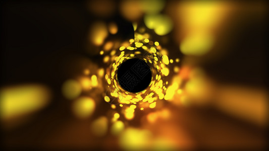 空间抽象旋转金隧道计算机生成的背景3D转换背景空间抽象旋转金隧道图片