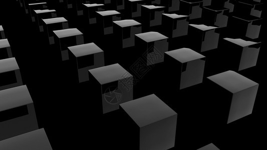 许多黑暗闪亮立方体的行现代计算机生成了3D翻背景许多黑暗闪亮立方体的行现代计算机生成了翻背景图片