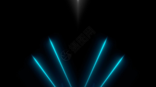 黑暗中明亮的荧光束现代技术泛灯3D计算机生成的背景黑暗中明亮的荧光束灯3D计算机生成的背景图片