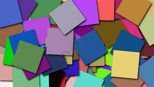 许多彩色方形位于表面3D显示计算机生成的背景显示计算机生成的背景图片