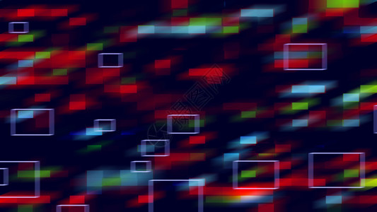 多色在空间移动矩形抽象3d绘制背景计算机生成背景转换计算机生成图片