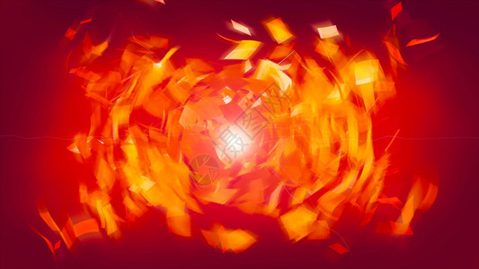 红色带方形的抽象变异闪亮地扭曲空间计算机生成背景3D转化闪亮地扭曲空间3D转化图片