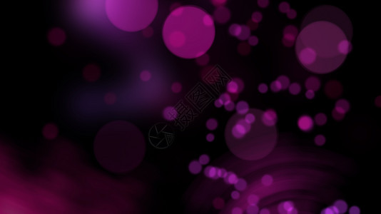 紫色在黑暗中漫游的灯光带有bokeh效应和雾3D转化计算机生成背景紫色漫游的灯光计算机生成背景图片