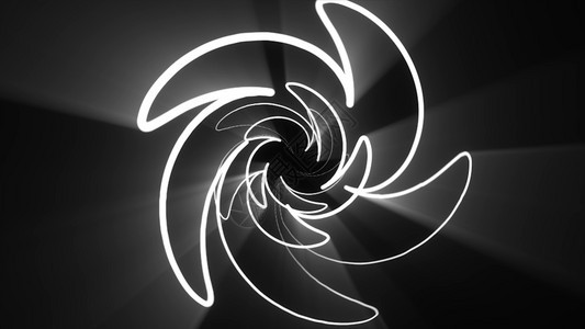 抽象的旋转海星形状隧道照明在空间移动3D转换计算机生成背景旋转海星形状隧道照明3D计算机生成背景图片