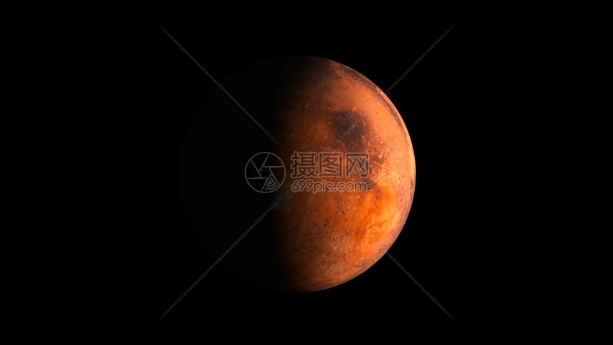 太阳系宇宙部分的黑暗中红行星火3D空间转换计算机生成的背景太阳系宇宙部分的黑暗中红行星火3d空间转换计算机生成图片