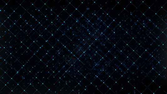 计算机生成了抽象数字技术背景3D生成了一个连接闪烁粒子的网格背景图片