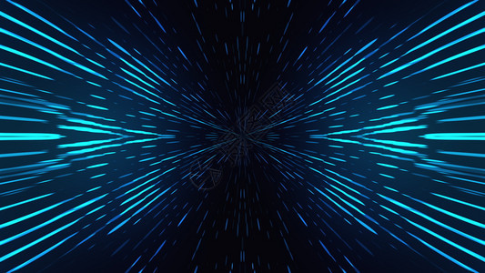 黑底中央成像光线上的蓝粒子计算机生成折形图像3D映黑底中央成像光粒子计算机生成图像3D映D图片