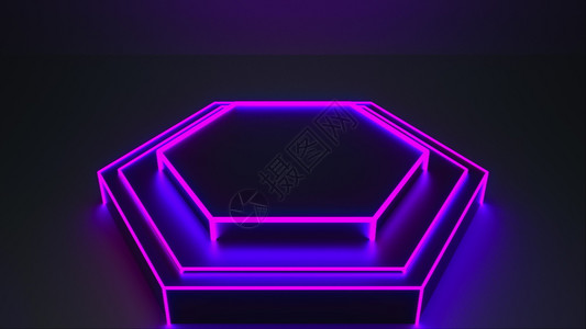 现代夜光黑暗演播室有亮光3D转换计算机生成了抽象背景现代光暗演播室计算机生成了抽象背景图片