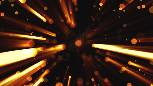 带有照明弹的抽象金粒子存在于空间现代背景3DD带有照明弹的抽象金粒子存在于空间3d背景图片