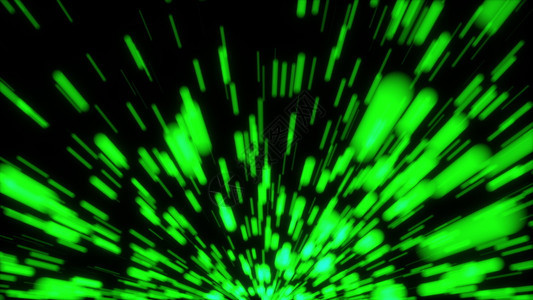 绿色光向横快速飞行绿色光向横直飞3D显示计算机背景图片