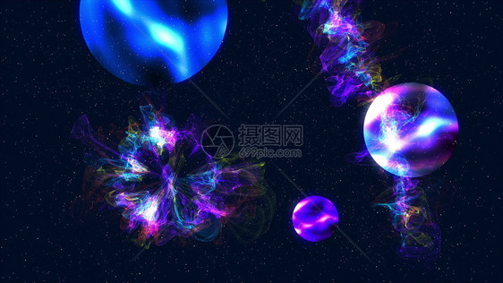 计算机生成了一个美丽的宇宙景观螺旋星云行和系在恒背景上的系3D映射计算机生成了多彩宇宙景观映射图片