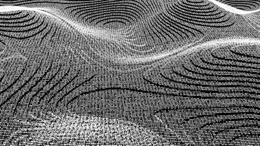 具有闪烁效应的波粒子抽象表面计算机生成了三维背景如地形或液体表面波粒子抽象表面具有闪烁效应如地形或液体表面图片