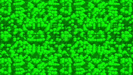 计算机生成了来自许多泡沫和抽象粒子的催眠绿色背景3D映射许多泡沫和抽象粒子催眠绿色背景计算机生成了映射图片