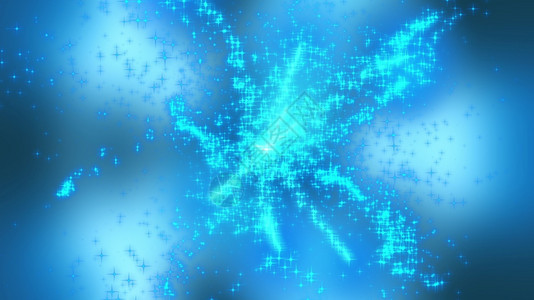 蓝光和闪亮粒子的烟花和闪亮粒子计算机生成了3D图像网络背景蓝色光和闪亮粒子的敬礼图片