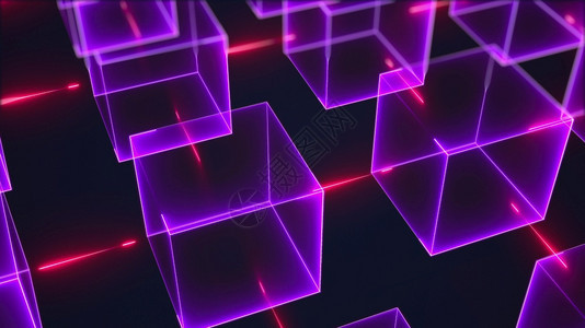 许多nan立方体的连接结构计算机生成的抽象等量背景3D翻接计算机生成的等量背景3D背景图片