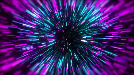 3d通过恒星移动超跃跳入另一个星系神经发光的射线在运动中计算机生成了抽象的现代宇宙背景使星体移动光速亮的射线在运动中图片