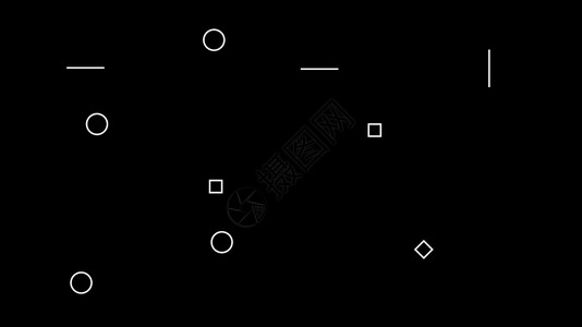 圆几何3D提供带有一组闪烁几何元素的数字抽象背景计算机生成了运动设计提供带有一组闪烁几何元素的数字背景背景