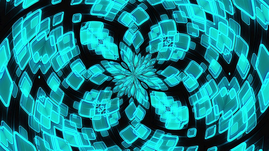 抽象万花筒的发光晶体和花瓣形成美丽的花朵计算机生成三维渲染技术背景万花筒般发光的水晶和花瓣组成美丽的花朵计算机生成技术背景下的三图片
