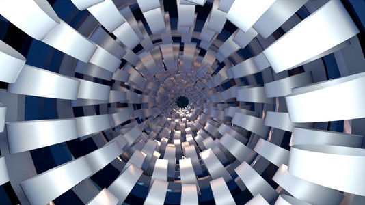 计算机产生技术隧道3d具有抽象背景在螺旋走廊的未来空间中在螺旋走廊中背景图片