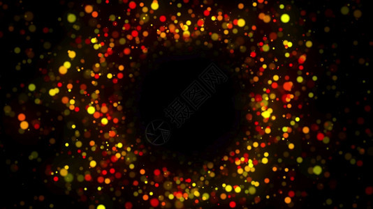 计算机生成了抽象的美丽背景彩色圆形粒子的随机流动形成一个旋涡3D圆旋转的松果计算机生成了抽象背景圆旋转的松果覆盖了旋转的松果图片